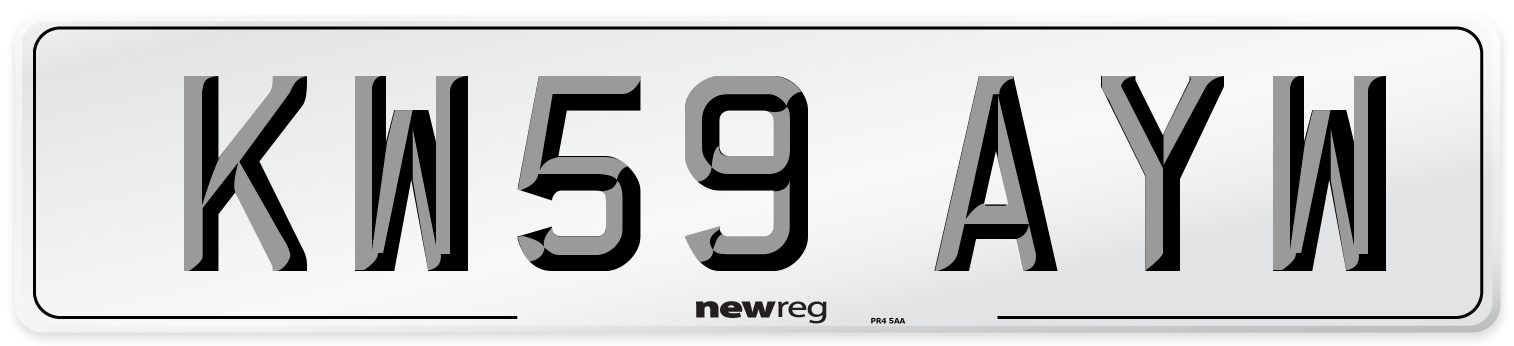KW59 AYW Number Plate from New Reg